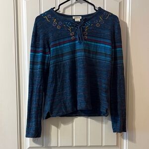 Floral Embroidered Long Sleeve Top